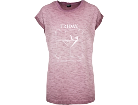 Camiseta de Mujer MISTER TEE Word Rojo (M)