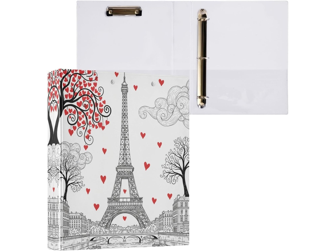 Besportble Carpeta De Anillas Redondo Con Portapapeles Y Oficina Pvc. 27,9 X 21,6 Cm 31,5 27 6