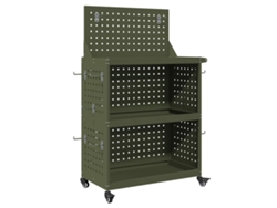 Maison Exclusive - Carro De Herramientas Con Estante Verde Oliva 65 X 35 X 111 Cm