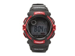 Relógio Esportivo Digital Lcd Luminoso Para Atividades Ao Ar Livre Resistente À Água Vermelho Masculino
