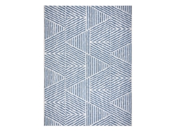 Alfombra Color 47176360 Sisal Líneas, Triangulos, Zigzag Beige/Azul (200 x 290 cm)