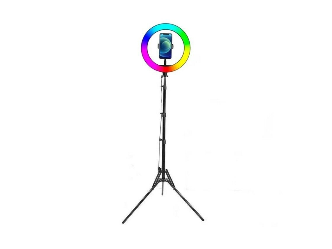 Anillo de luz LED de 26cm + tripode 2,1mts 2700K/5500K con mando