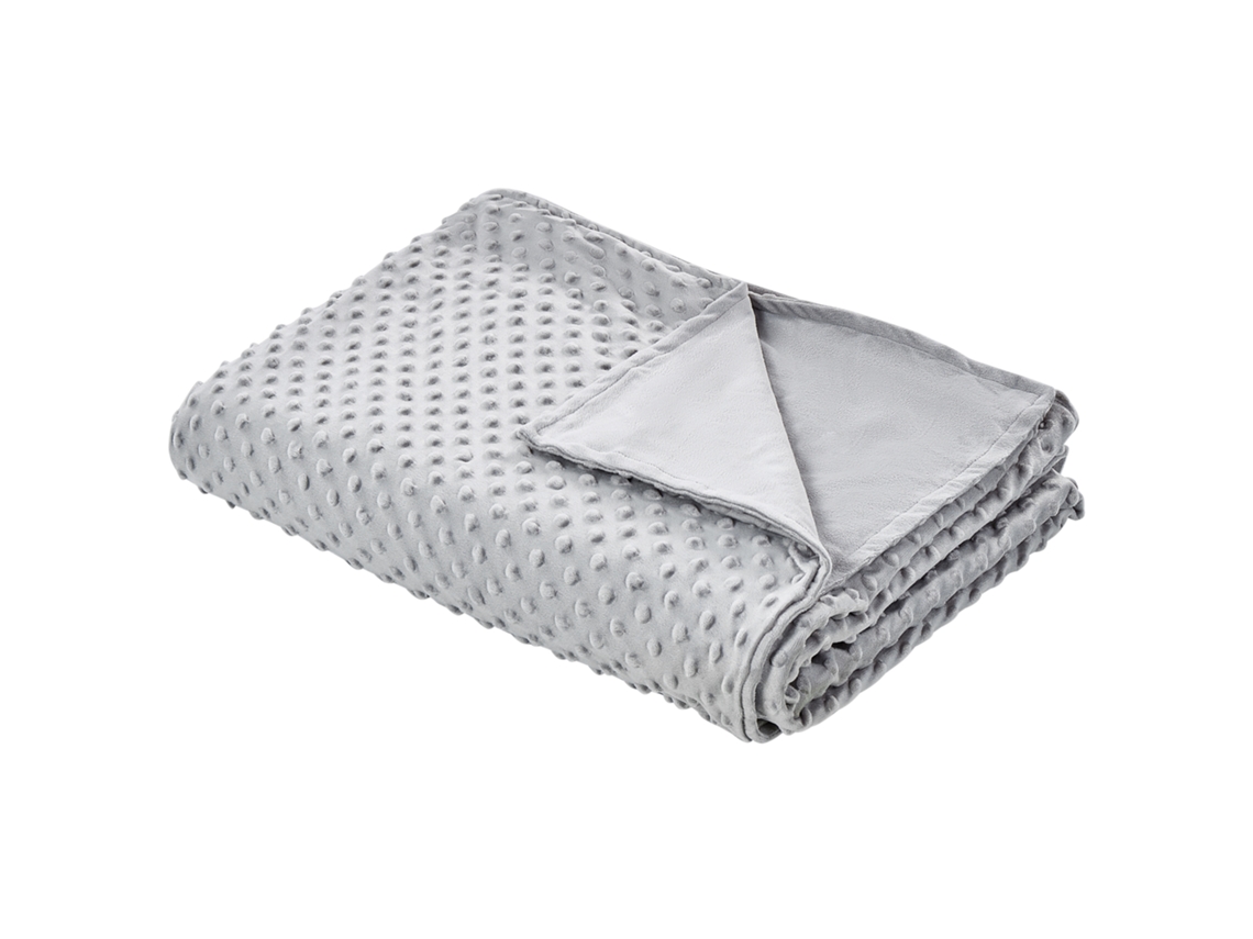 Funda de manta pesada en tela gris claro 135 x 200 cm BELIANI Callisto