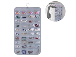 Organizador Joyas Colgar Bolsillos JEIIBRZUI Punto Gris (43x21x0.5cm)
