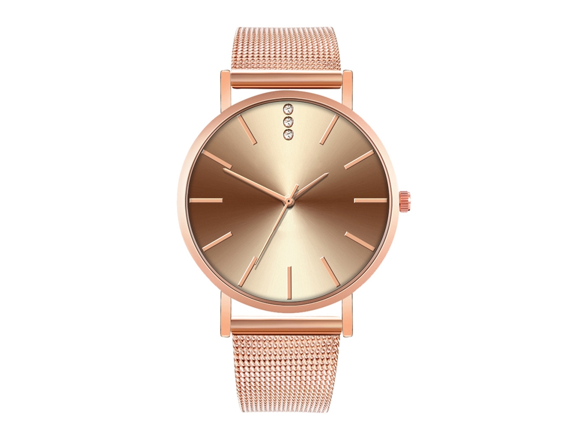 Reloj De Moda Para Hombre Y Mujer Con Correa De Malla, Esfera Redonda Y Movimiento De Cuarzo, Ideal Para Parejas.