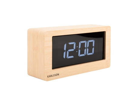 Reloj de sobremesa de chapa de madera Boxed LED KARLSSON