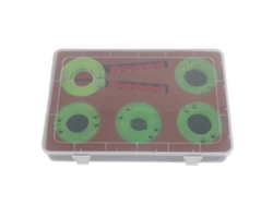 Herramienta Para Abrir El Bisel Del Reloj Y Repararlo, Con 5 Anillos Diferentes: Rojo Y Verde.