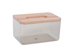Servilletero Transparente De Pp Con Base Antideslizante Para Sala De Estar Y Dormitorio.