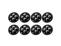 Ruedas autoadhesivas universales de acero liso para muebles resistentes, rotación de 360 grados, 8 unidades, color negro