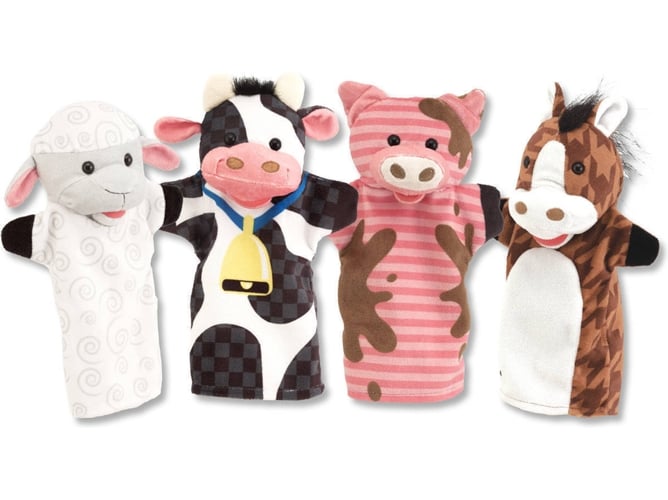 Marionetas de mano Boneca MELISSA & DOUG Farm Friends