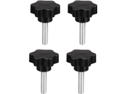 Pomos Mm 4 Tornillo Sujeción 48 Diámetro, Forma Hexagonal Ciruela, Mango Rosca M10 × 45 Mm