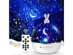 Proyector de cielo estrellado para bebés, luz nocturna infantil con 8 películas, Bluetooth, música y luz. Rosewell