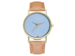 Reloj De Pulsera Unisex De Moda De Cuarzo Para Ocio Color Beige Zhoulianfa
