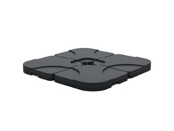 VPMKP - Outsunny base para sombrilla de 4 piezas, soporte para jardín, patio y exterior, 50x50x7,5 cm negro PMM CAPITALI