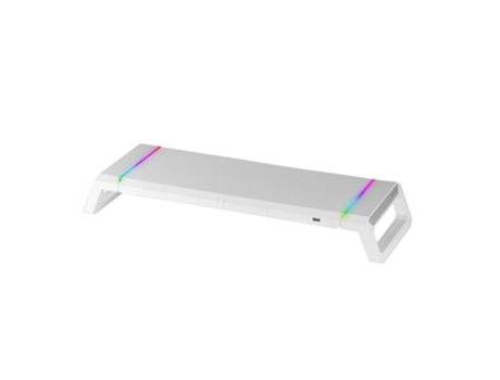Soporte Monitor RGB Chroma Mars Gaming MGS-ONE Blanco Tamaño Ajustable USB 2