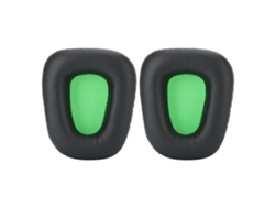 2 Almohadillas De Espuma Para Auriculares (negro Y Verde) Para Razer Electra 7.1 / 2.2