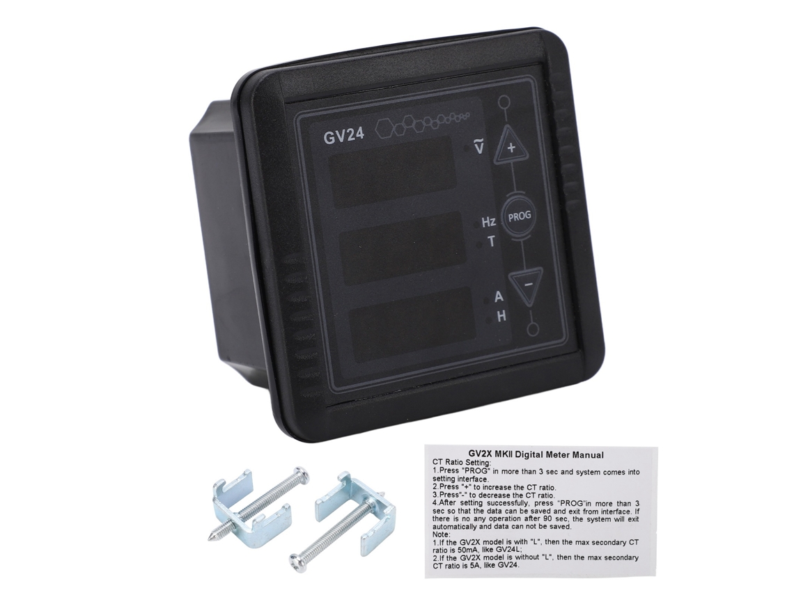 Veloriskku-medidor Digital Para Gerador Diesel Ac Tensão Corrente Frequência Potência Ip56 165-275v