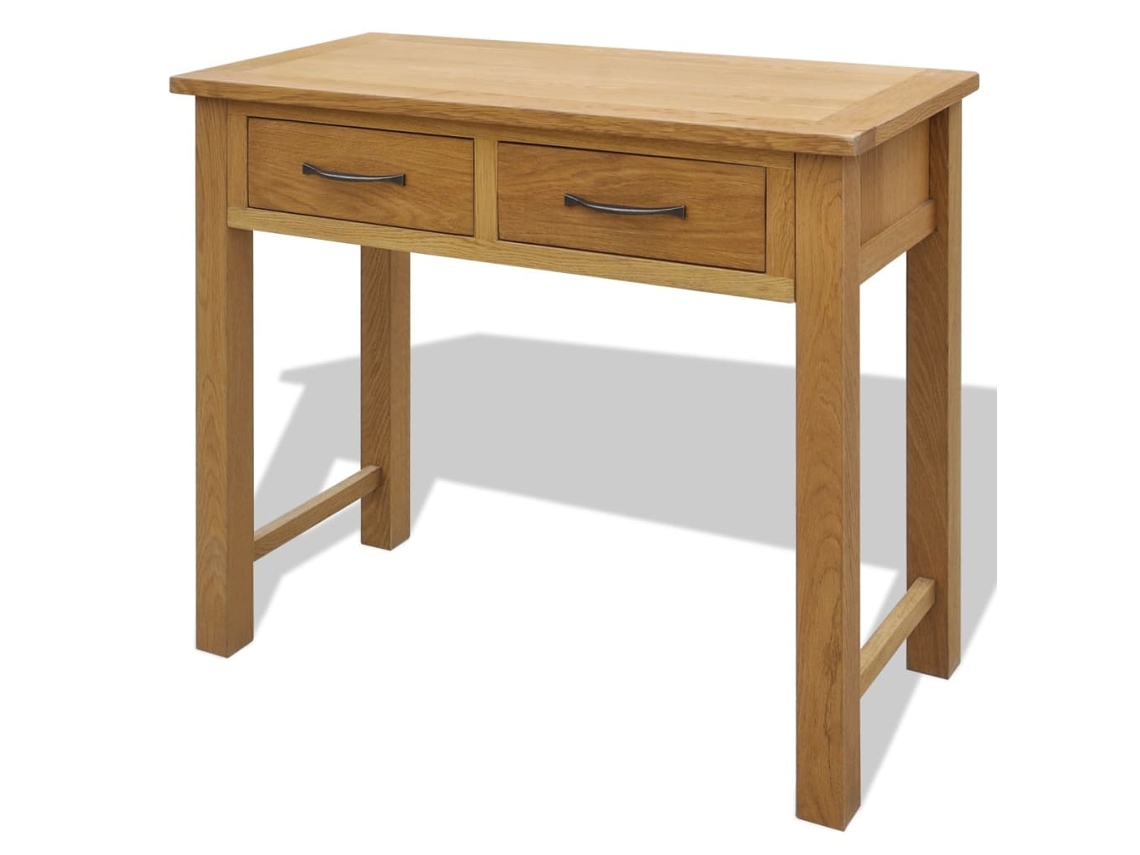 Tocador | Mesa De Vestidor Con Taburete De Madera Maciza De Roble