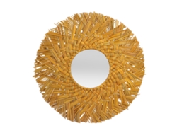 2026-espejo Colgante De Paja Tejida A Mano Estilo Nórdico Retro Redondo Decoración Dorado Amarillo Para El Hogar