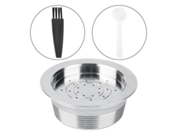 Kit De Cápsulas De Café Reutilizables Con Cepillo Y Cuchara Para Lavazza Mio De Acero Inoxidable