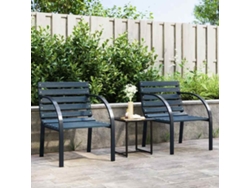 Sillas de jardín DKD Home Decor de 2 piezas, madera gris