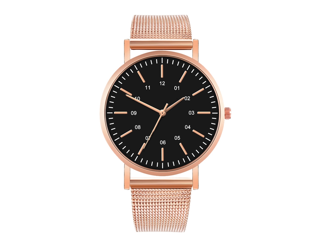 Reloj De Moda Para Hombre Y Mujer, Correa De Malla, Esfera Redonda, Movimiento De Cuarzo, Para Parejas.
