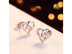 Aretes De Stud En Forma De Corazón Simple Anti-alérgicos Regalo De Joyería Accesorio