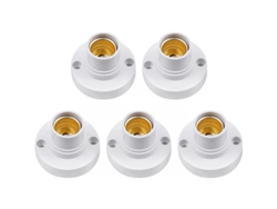 2026-suporte De Lâmpada E14, Base Edison De Rosca, Soplador De Teto Plástico, Ac85-265v, 60w, Para Lâmpadas Halógenas Led Cfl