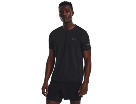 Camiseta de Hombre para Running UNDER ARMOUR Sem Costura Stride Negro (2XL)