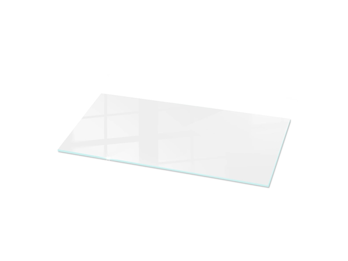 Tablero De Vidrio Rectangular Espelharte (125x50 Cm - Color Blanco Liso - Blanco)