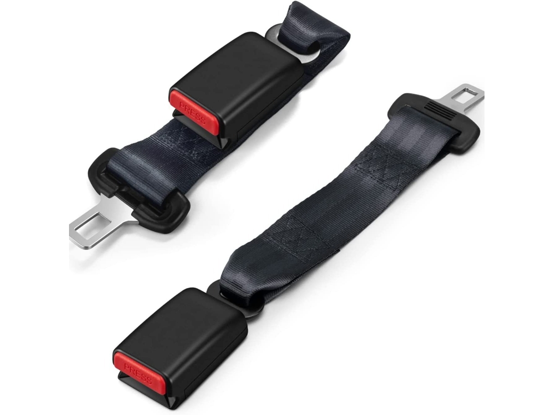 Extensor Cinturón Seguridad 35cm Negro Para Coches, Compatible Maxi Cosi, Para Embarazadas