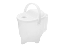 Colador transparente para lavar arroz, granos, frutas y verduras. Utensilio de cocina multifuncional con filtro y asa.