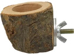 Comedero Para Pájaros: Maceta De Madera Colgante, Pequeño Juguete Para Masticar, Estable, Módulo De Paisajismo Rústico