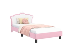 Maison Exclusive - Cama Para Niños Con Cabecero Con Cabecera Rosa 90 X 190 Cm Pu