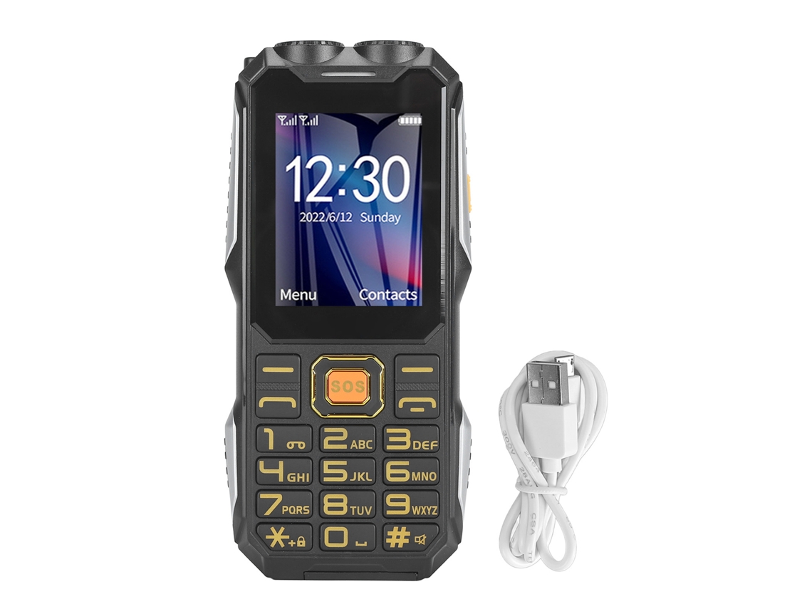 Teléfono Móvil Rugged Para Mayores 4g Pantalla 2.6" Botones Grandes 16800mah Linterna Dual Sim Doble Standby