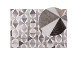 Alfombra de pelo corto BELIANI Alaka de Piel de vaca Gris 160x230