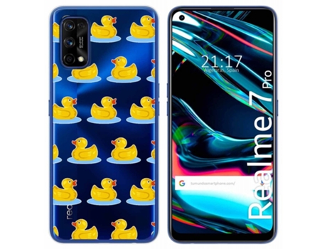 Carcasa Realme 7 Pro TUMUNDOSMARTPHONE Dibujos Transparente Multicolor