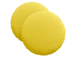 Cojines para asiento, 2 unidades, color amarillo claro, Ø40 x 13 cm, tela HARLANV1