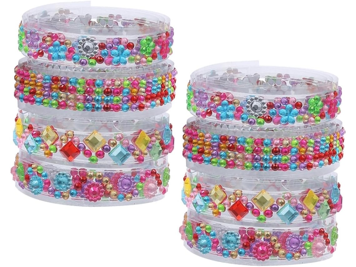 8 Rolos De Fita Adesiva Com Glitter E Strass, Fita Decorativa Para Scrapbooking E Decoração De Casa.