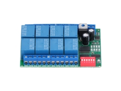 Módulo de relé de 8 canales con puerto serie RS485, control remoto, placa controladora PLC de 12 V CC