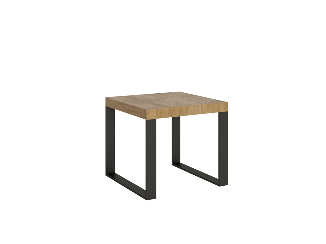 Mesa de Comedor ITAMOBY Tecno (90x90/246 - Paneles de Melamina - Roble Natural)