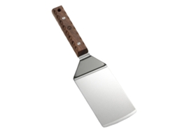 Cuchara De Acero Inoxidable Con Mango De Madera Para Barbacoa, Camping, Picnic, Pizza, Panqueques Y Bistec.