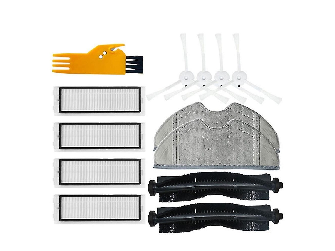 Cepillo lateral principal, filtro y paño de fregona compatibles con Qihoo 360 S5 S7 S7 Pro
