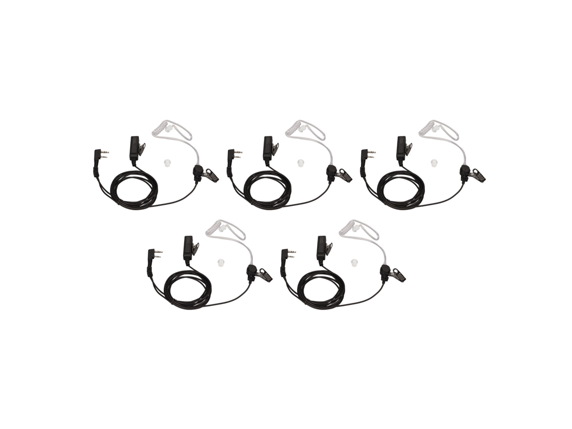 Fone De Ouvido Walkie Talkie K Head 2 Pin Com Microfone Para Bf 888s Bf Uv5r 5pcs Redução De Ruído