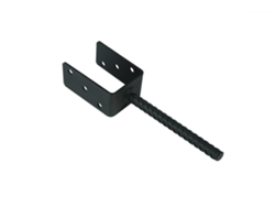 Anclajes de Colapso Negro para Postes de 8 X 8 Cm Anclajes en U Por Pieza WOVAR