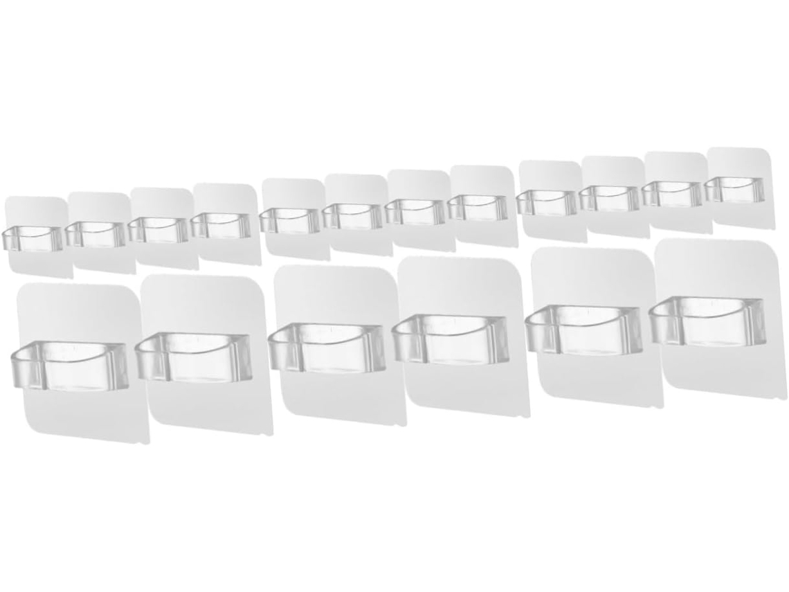 18 Piezas De Adhesivos De Pared Transparentes Con Anillo Abierto, Práctico Soporte.