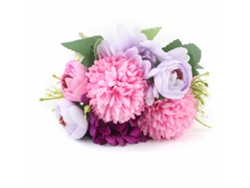 Vibrante Ramo De Flores Artificiales De Seda Para La Decoración Del Hogar, Bodas Y Fiestas.