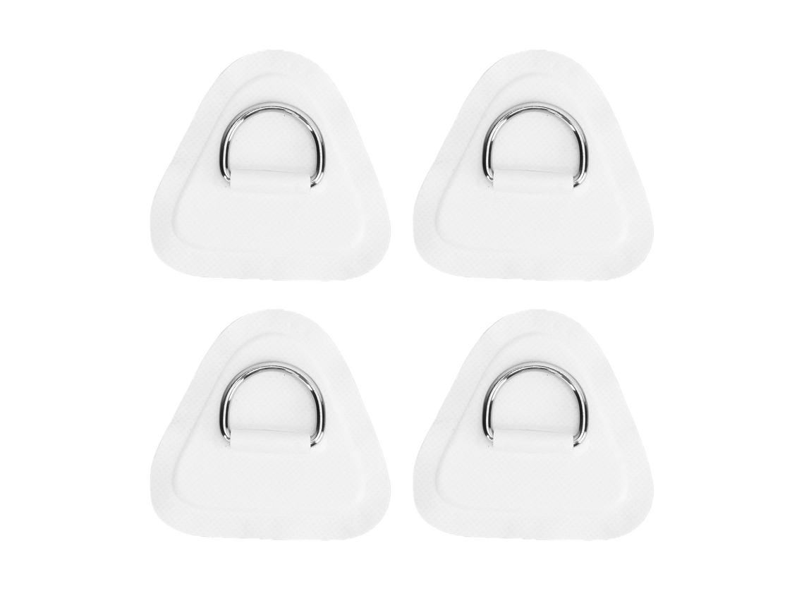 2026-4 Piezas Parche Anillo D Acero Inoxidable Para Barco Hinchable Tabla De Surf Dinghy Paddle Board Blanco