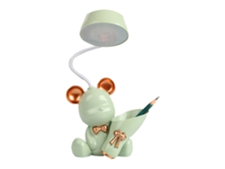 2026-lámpara De Mesa Portavasos Con Carga Usb Multifuncional Apariencia Cartoons Verde
