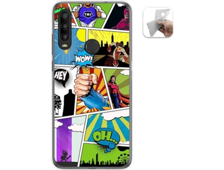 Carcasa Alcatel 1SE 2020 TUMUNDOSMARTPHONE Comic Multicolor